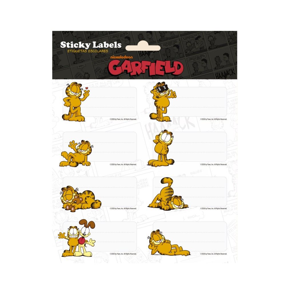Grupo Erik Garfield - SelfAdhesive Selbstklebende Etiketten - Mehrfarben